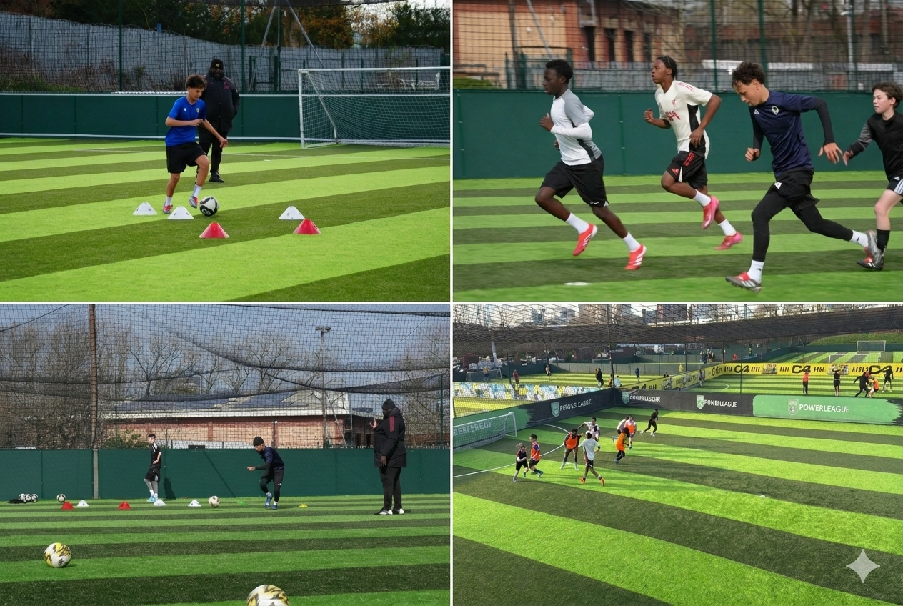 Treino em Manchester, Inglaterra